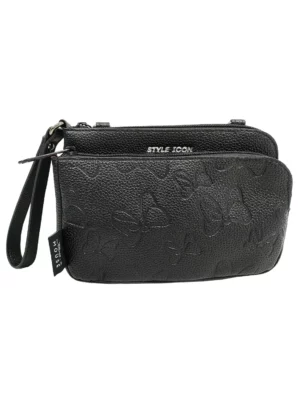 Cartera Negra Minnie Con Lazos