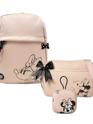 COMBO 6 MINNIE MOCHILA + MORRAL + PARLANTE