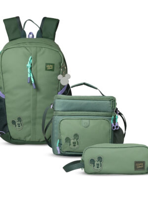 SET MOCHILA STUDENT MICKEY VERDE B26